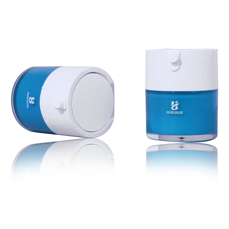 HS-036 Albastru 30G 1oz Borcan cosmetic acrilic din plastic Recipiente pentru cremă Borcan de ser din plastic pentru produse cosmetice și îngrijire a pielii